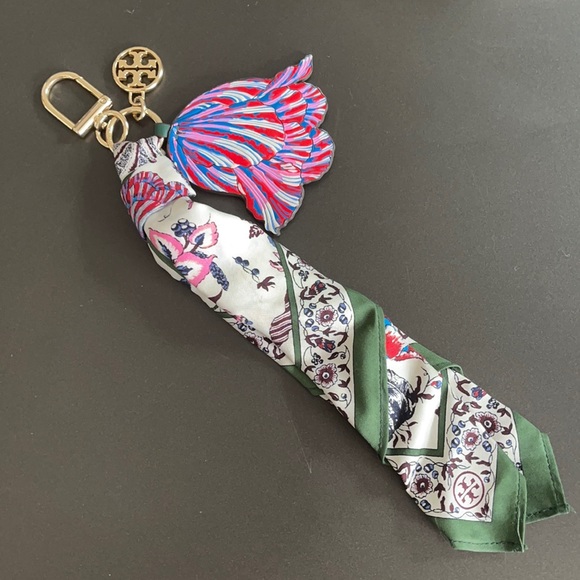 tory burch scarf keychain